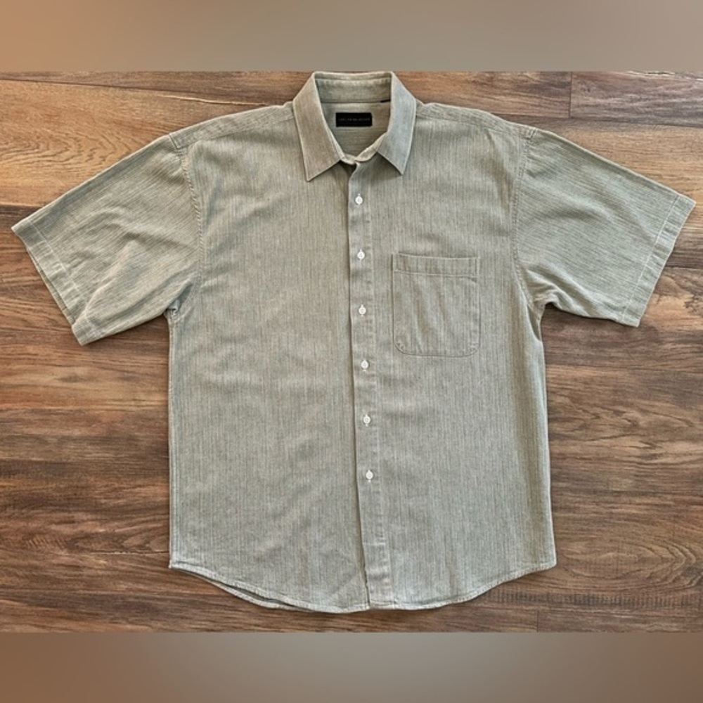 Saks Fifth Avenue Green Heavyweight Button Down Shirt XL